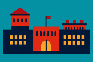 vector illustration of a castle