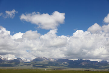 clouds over the mountains