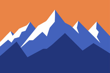 vector illustration of a mountain landscape
