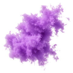 Fototapeta premium purple swirling cloud, isolated on white or transparent background, PNG Format.