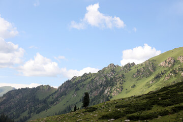 mountain landscape with clouds