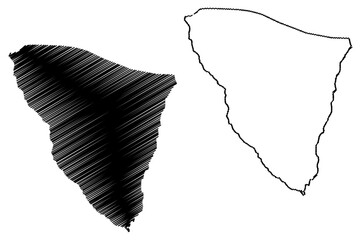 South Sinai Governorate (Governorates of Egypt, Arab Republic of Egypt) map vector illustration, scribble sketch South Sinai map