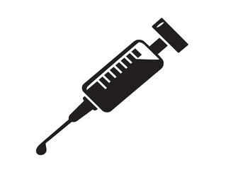Vaccines silhouette icon vector illustration solid black symbol for public health