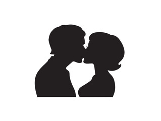 Valentines day silhouette icon vector illustration solid black symbol for heart holiday