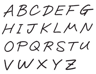 手書き文字　アルファベット　素材