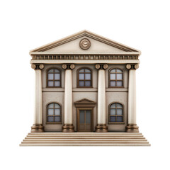 Obraz premium Bank isolate on transparent background