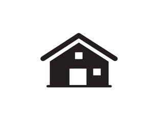 Warehouse silhouette icon vector illustration solid black symbol for logistics