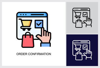 Order Confirmation icon Vector Illustration 