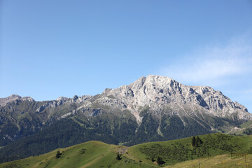 mountain landscape with blue sky