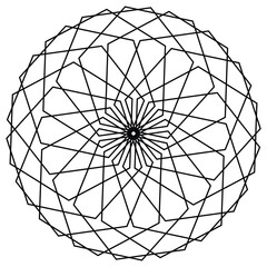 Obraz premium Vector geometric circular ornament isolated on a white background