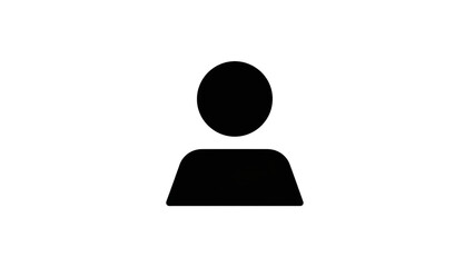 Minimalist vector icon of a user profile (human silhouette)