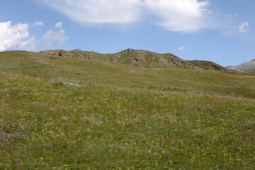 mountain landscape with blue sky