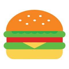 Vector art of delicious burger illustration