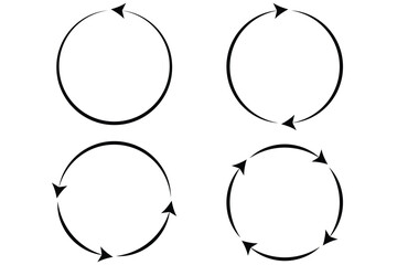circle arrow icon set. circular arrow icon, refresh, reload, rotation arrow icon symbol sign, Circle arrow icon set. Symbol of reload, refresh, loading  recycle and repeat. Interconnecting round arrow