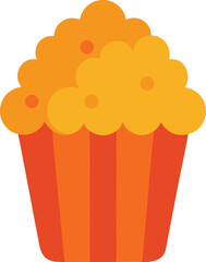 Vector art of orange cupcake illustration