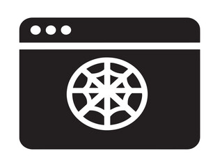 Web marketing silhouette icon vector illustration solid black symbol for online strategy