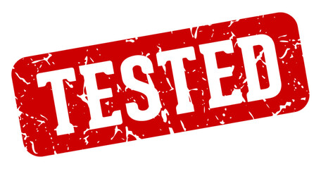 tested rectangular sign. tested stamp © BHM