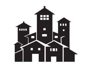 Winery silhouette icon vector illustration solid black symbol for alcohol production