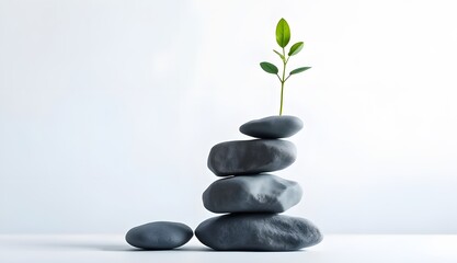 zen stones and bamboo, growth and progress ascent, life goals, abstract progression concept, minimalistic progress and achievements, vision and ambition, Abstract Progression Concept