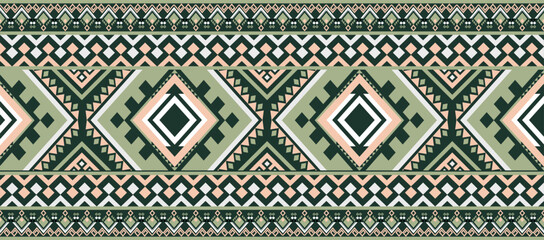 Native pattern american tribal indian ornament pattern geometric ethnic textile texture tribal aztec pattern navajo mexican fabric seamless Vector decoration fashion