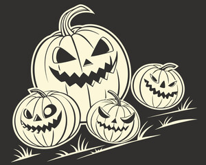 halloween background with pumpkin