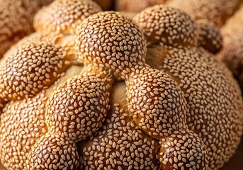 Day dead bread offerings Sesame Seed Pan de Muerto Bread
