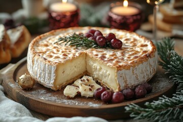 Cheesecake with a missing slice.