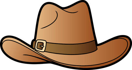 Cowboy Hat Cartoon Vector Illustration
