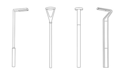 modern street lamp sketch