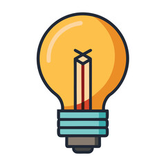 electric light vector image on white background 