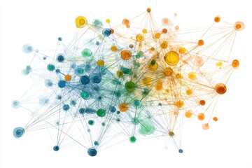 Vibrant Network of Nodes and Interconnecting Lines