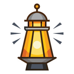 electric light vector image on white background 