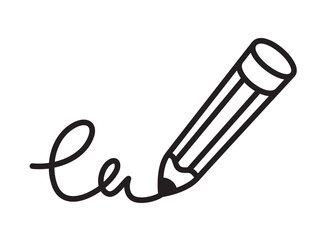 Scribbling with a pencil