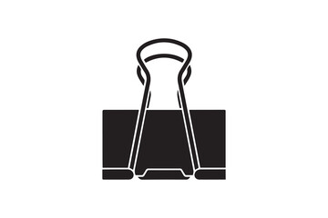 Binder Clip Silhouette Vector Design Foldback Clip Minimalist Symbol