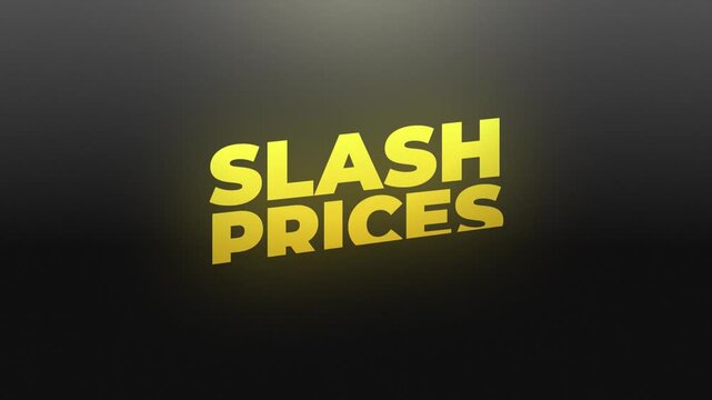 slash prices tile animation black background