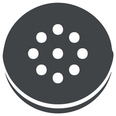 Obraz premium Abstract Dark Circle with Seven White Dots Arranged in a Pattern