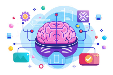 High-tech illustration of an artificial intelligence (AI) microchip with glowing blue digital circuit lines, symbolizing advanced technology, machine learning, data processing, and futuristic computin