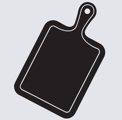 cutting board silhouette vector art illustration