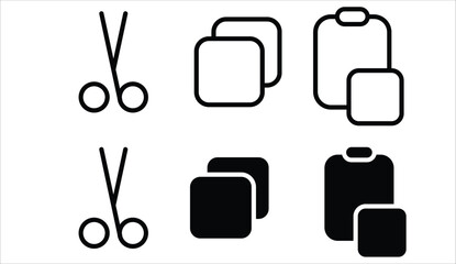 Copy, Cut, Paste Icons vector eps10.