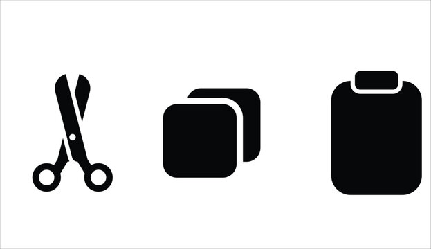 Copy, Cut, Paste Icons vector eps10.