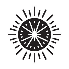 Obraz premium lemon slice vector sketch art silhouette line drawing design illustration