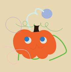 Cute children's autumn drawing illustrations
