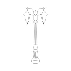 street lamp isolated on white