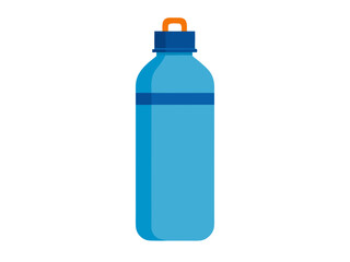 Vector art of blue reusable water bottle for hydration