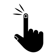 Click glyph icon. icon Click black.  Computer mouse pointer cursor icon. Clicking cursor, pointing hand, clicking icon. Clicking cursor. Vector Illustration.