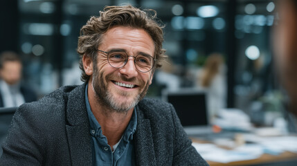 Mature Man Attending a Job Interview