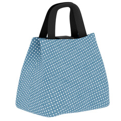 3d render polka dot lunch bag with transparent background