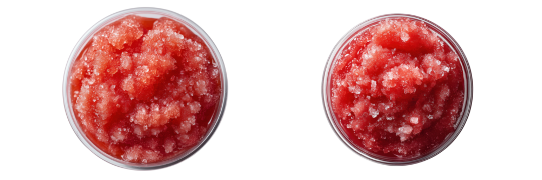 Refreshing frozen dessert preparation a bright kitchen overview on transparent background