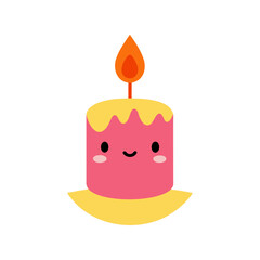 Vector art of a cute candle