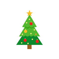 Vector art of a Christmas tree